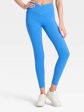 JoyLab Bright Blue High-Waist V-Crossover Leggings, Size XS, NWT